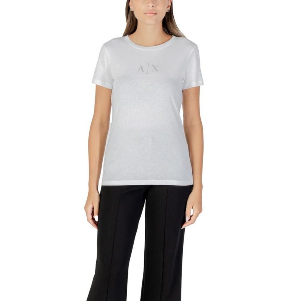 Armani Exchange Graphic Logo TShirt Women white Shirts